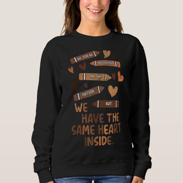 Samma hjärta innanför svart historiemånad i Afrika T Shirt (Framsida)