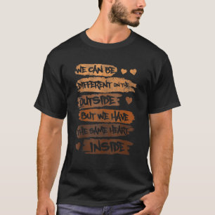 Samma hjärta på BLM i månaden för den inre svarta T Shirt