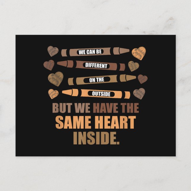 Samma hjärtsvarta historia, månaden afrikansk amer vykort (Framsida)