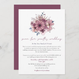 Samma kärlek Mindre bröllop Nedskalad Rosa blommor Meddelande