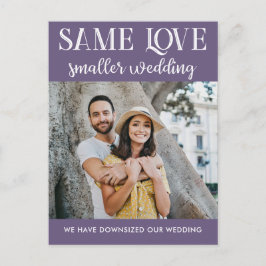 Samma kärlek mindre, enkla, enkla, enkla, bröllop- vykort
