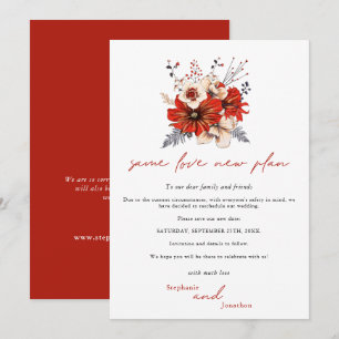 Samma Kärlek New Plan Blommigts Cream Red Date Spara Datumet