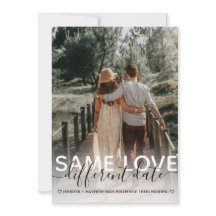 Samma kärlek, olika datum Bröllopstypografi Foto