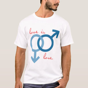 Samma-Könsbestämma kärlek (manlign) T-shirt