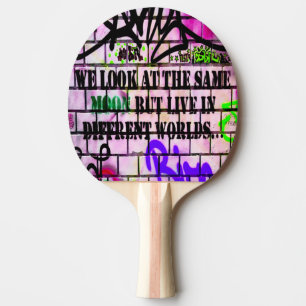 Samma Måne olika världar Colorful Graffiti Pingisracket