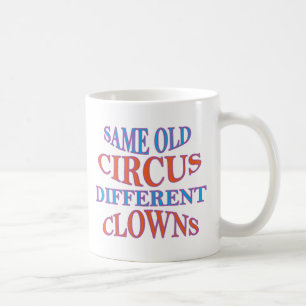SAMMA OLIKA CLOWNER FÖR GAMMAL CIRKUS KAFFEMUGG