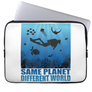 Samma planets olika världsdykare laptop fodral