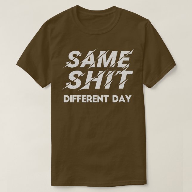 Samma typ av retrotypografi för olika dagar t shirt (Design framsida)