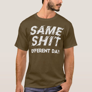 Samma typ av retrotypografi för olika dagar t shirt