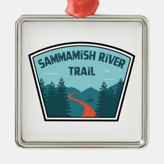 Sammamish River Trail Washington Julgransprydnad Metall (Framsidan)