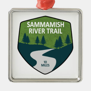 Sammamish River Trail Washington Julgransprydnad Metall