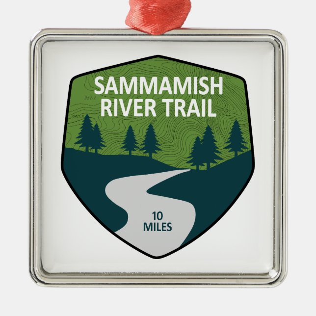 Sammamish River Trail Washington Julgransprydnad Metall (Framsidan)
