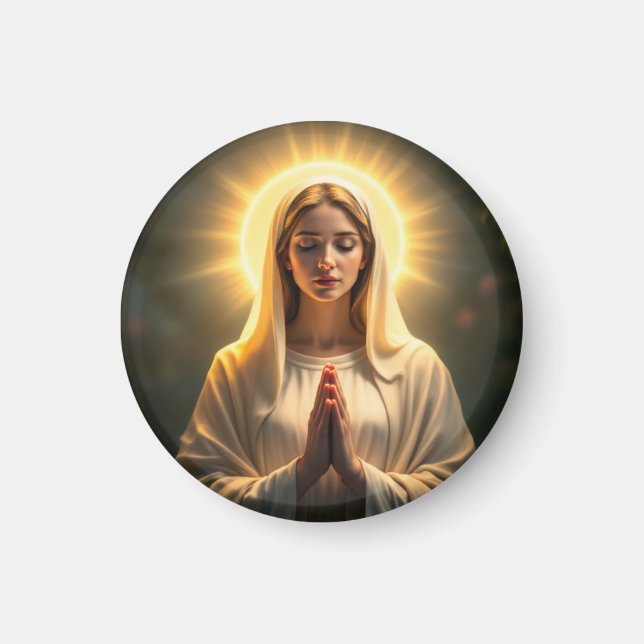 Sämmande uppriktighet: Virgin Mary Prayer Magnet (Framsidan)