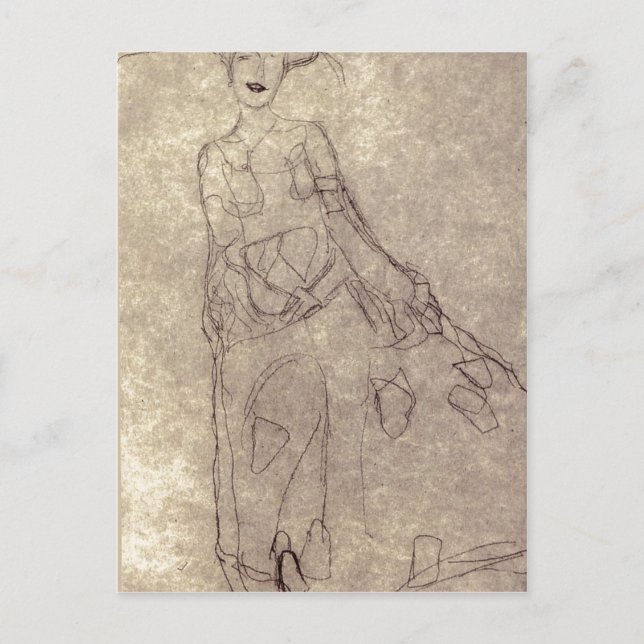 Sammanfattning Klimt, Gustav Studie f?r das Gem?ld Vykort (Framsida)