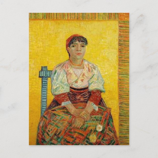 Sammanfattningsbeskrivning Porträtt i italiensk kv Vykort (Framsida)