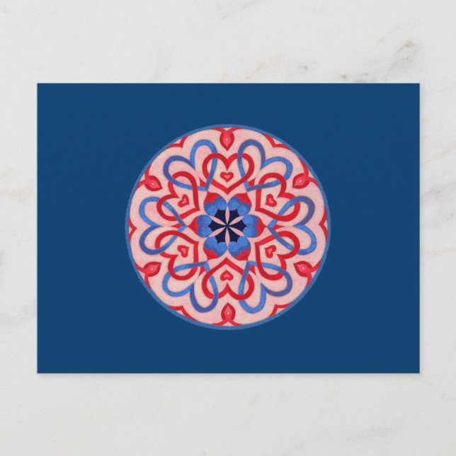 Sammanflätade hörn vykort (Framsida)