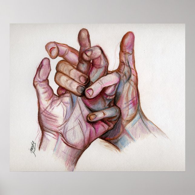 sammanflätat händer poster (Framsidan)