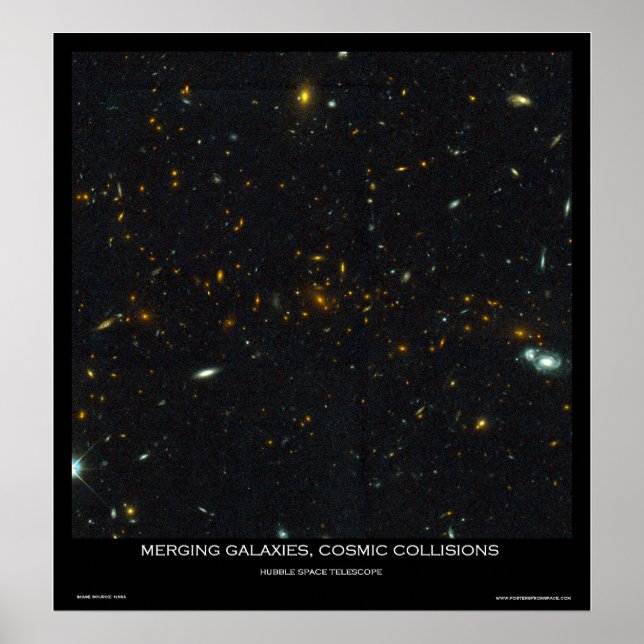 Sammanfoga galaxer, kollisioner poster (Framsidan)