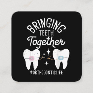 Sammanfogning av Teeth - Orthodontist Fyrkantigt Visitkort