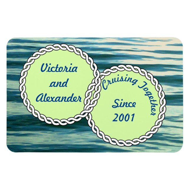 Sammanhängande sedan 2 Stateroom-dörrmarkör Magnet (Horisontell)