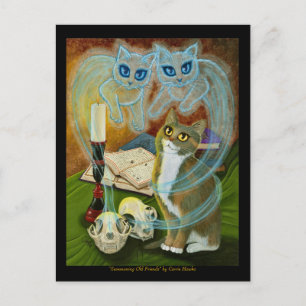 Sammankallande av gamla vänner, Ghost Cat Art Post Vykort