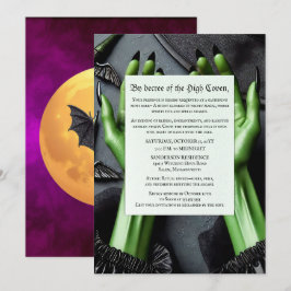 Sammankallande av Shadows Witches Halloween fest Inbjudningar