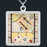 Sammankomst av matcher i Chance Silverpläterat Halsband<br><div class="desc">Det finns ingen regler i detta hopkok av hasardspel. Vill du spela kort? Vad sägs om vissa dominoer? Du kanske vill rulla disen och se vad som kommer upp? Ta en chans på den här målningen idag!</div>