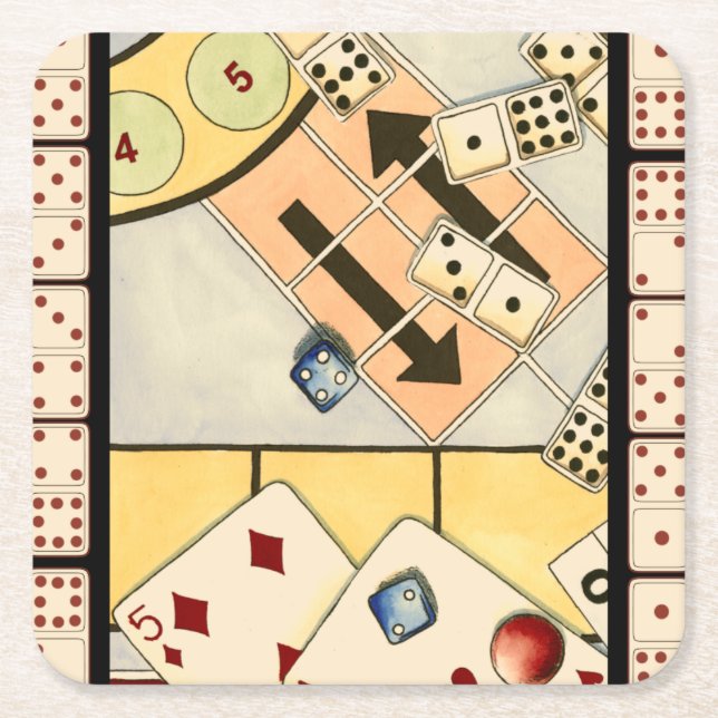 Sammankomst av matcher i Chance Underlägg Papper Kvadrat (Framsidan)