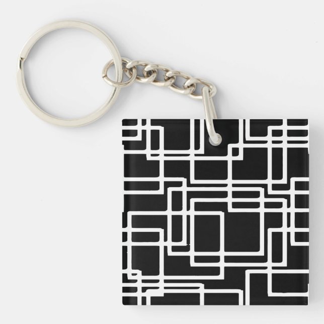 Sammankopplad vit fyrkantig konstnärlig design (Framsidan)