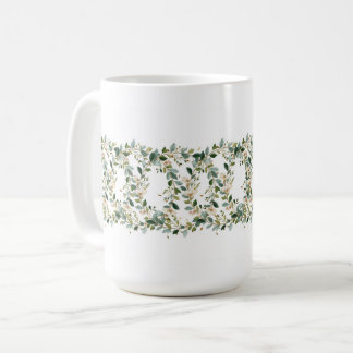 Sammankopplade botaniska kransar Grönska Kaffemugg