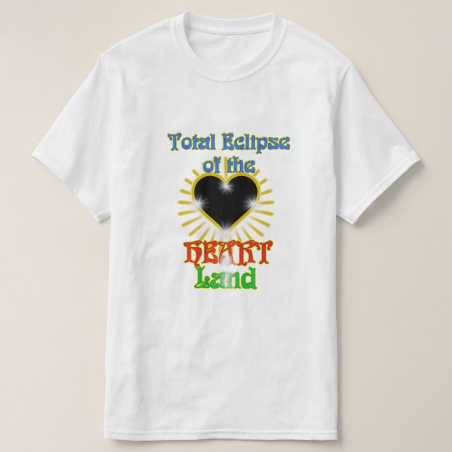 Sammanlagd förmörkelse av hjärtalandet tee shirt (Design framsida)
