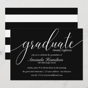 Sammanlagd inbjudan till Black typography Studente