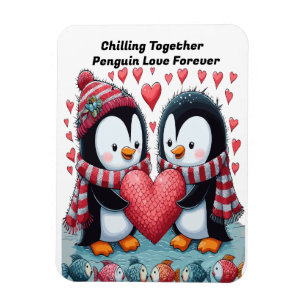 Sammanlagd kylning: Penguin Kärlek Forever Sticker Magnet