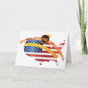Sammanlagd sol- förmörkelse 2017 över USA kartan Kort