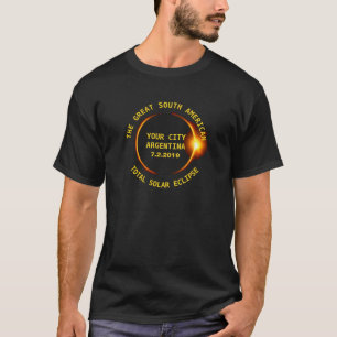 Sammanlagd sol- förmörkelse Argentina 2019 South T Shirt