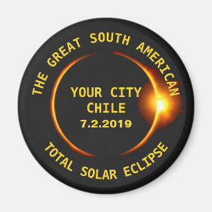 Sammanlagd sol- förmörkelse Chile 2019 South Magnet