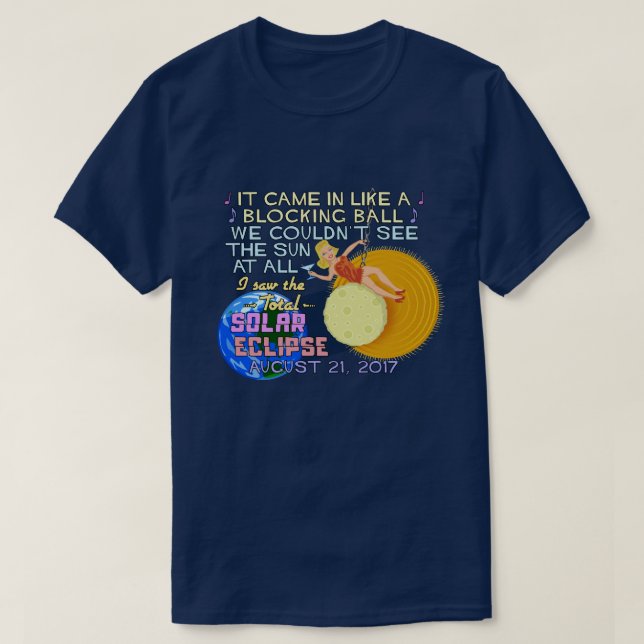 Sammanlagd sol- rolig förmörkelseAugusti 21 2017 Tee (Design framsida)