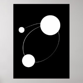 Sammanlänkade cirklar, Abstrakt Art | Minimalistis Poster