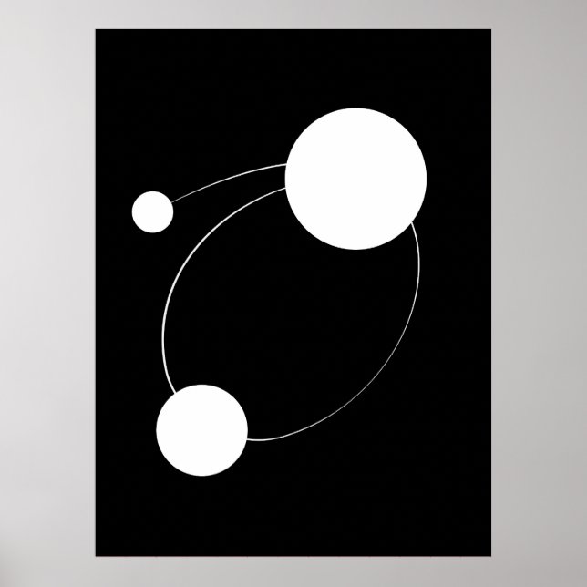 Sammanlänkade cirklar, Abstrakt Art | Minimalistis Poster (Framsidan)