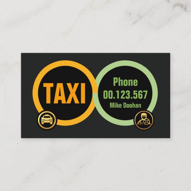 Sammanlänkande Taxi Däck-transport Visitkort (Framsida)
