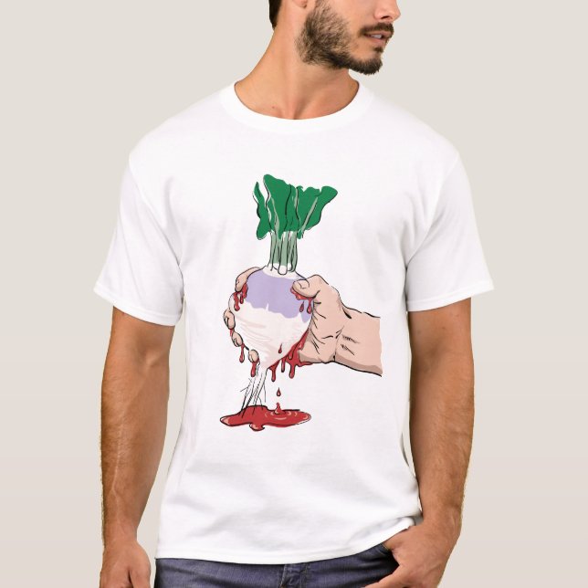 Sammanpressning av blod från rovan t-shirt (Framsida)