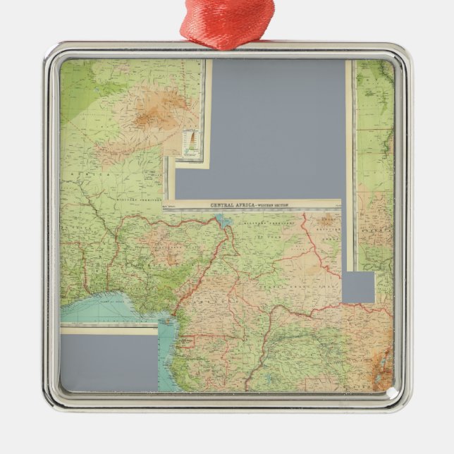 Sammansatt afrika julgransprydnad metall (Framsidan)