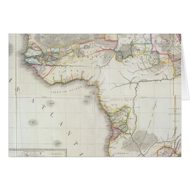 Sammansatt Afrika, Karta Hälsningskort (Framsidan Horizontal)