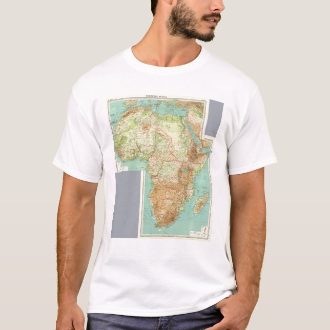 Sammansatt afrika med sändningsruttar t shirt (Framsida)