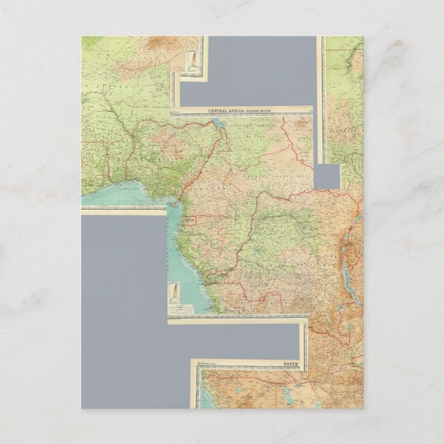 Sammansatt Afrika Vykort (Framsida)