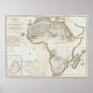 Sammansatt afrikakarta poster