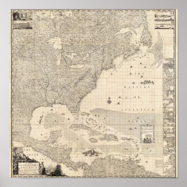 Sammansatt brittiskt imperium i Amerika Poster (Framsidan)