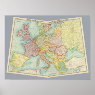 Sammansatt Europa kommunikationer Poster