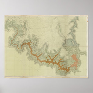Sammansatt Geologic karta av den Kaibab platån Poster