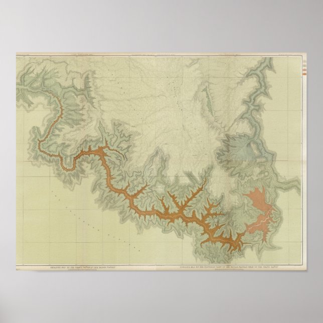 Sammansatt geologisk karta i Kaibab Plateau Poster (Framsidan)